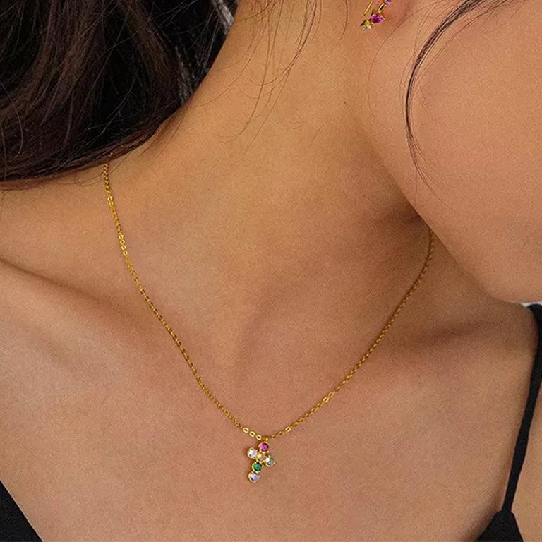 Grandinėle su pakabuku RAINBOW CROSS