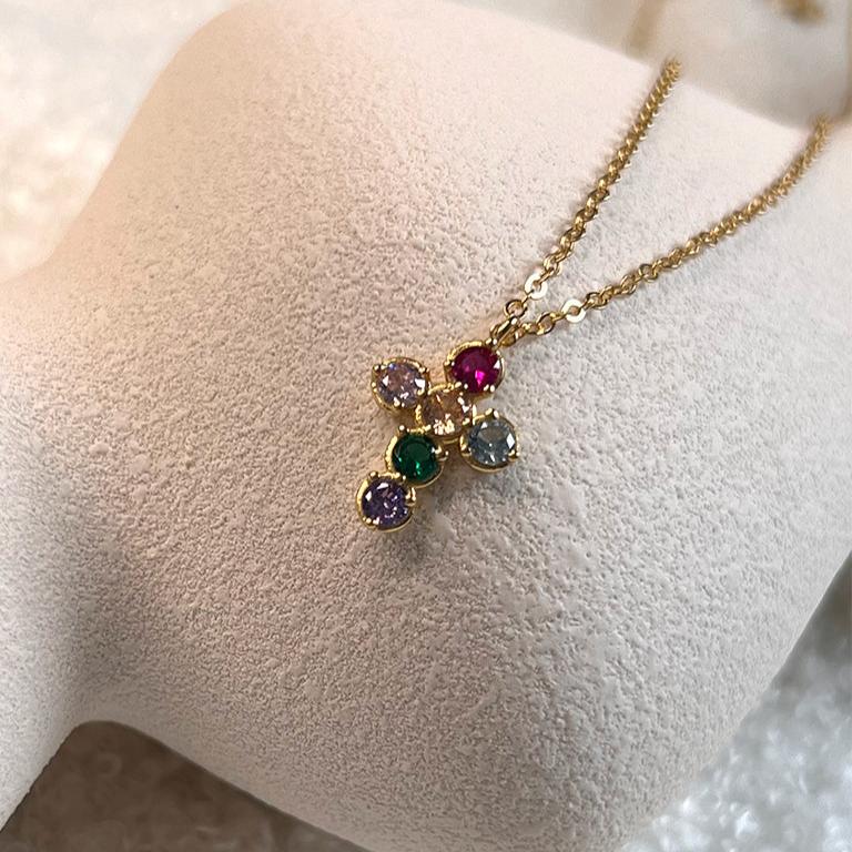 Grandinėle su pakabuku RAINBOW CROSS