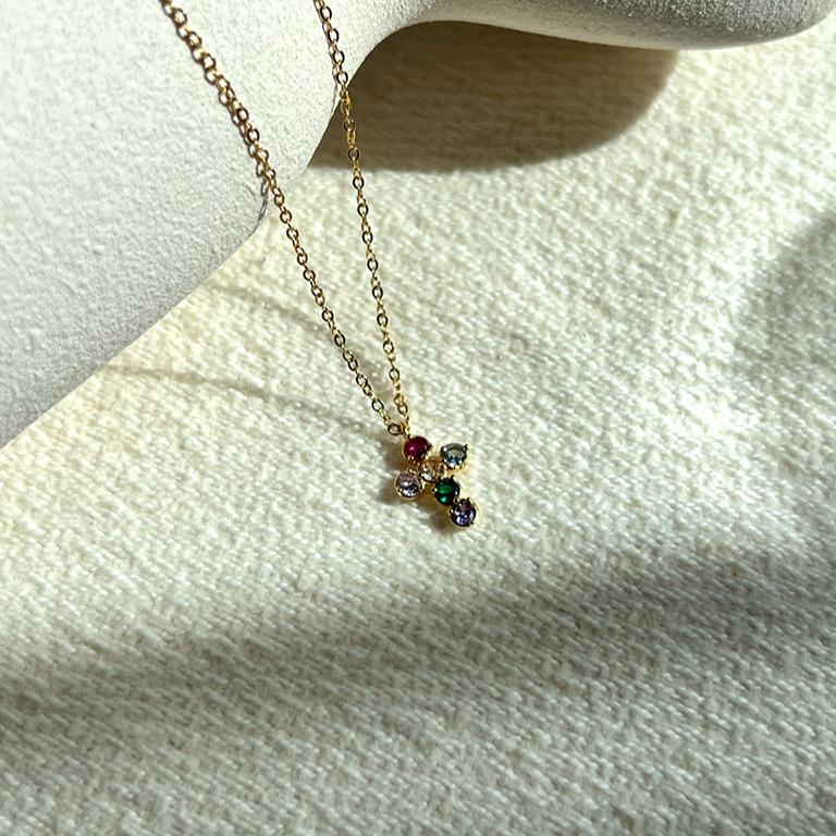 Grandinėle su pakabuku RAINBOW CROSS