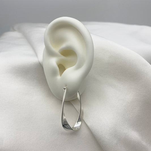 Auskarai TWISTED HOOPS