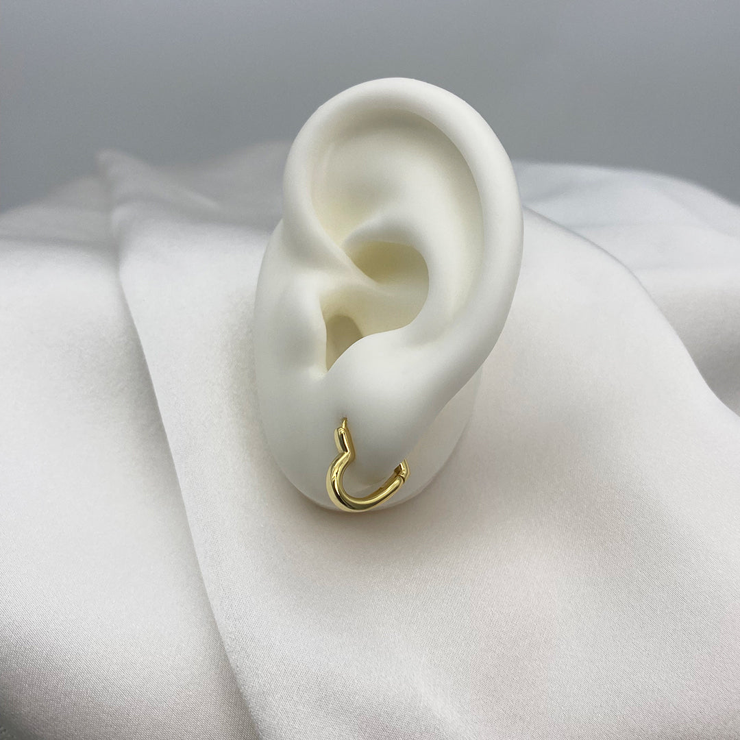 Auskarai HEART HOOPS