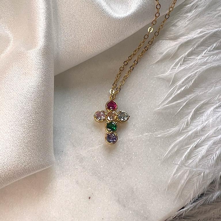 Grandinėle su pakabuku RAINBOW CROSS